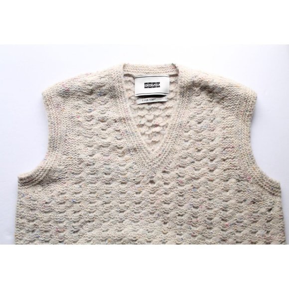 EENK Tobi V-neck Short Vest Beige Multi Size Small - Picture 6 of 11